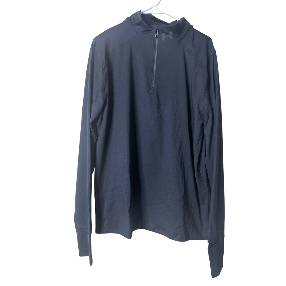NEW Mens Under Armour Qualifier Half Zip Run Pullover Black L NWT L
